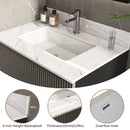 Bianco Carrara Venato Marble Vanity Top With Pre Drilled Faucet Hole And Undermount Sink by HouseOfZazla