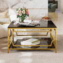 Square Glass Coffee Table in 33.5"