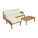 3 Piece Acacia Wood Patio Furniture Set with Coffee Table by HouseOfZazla