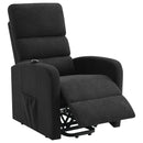 Royston - Upholstered Power Lift Recliner With Remote Comfort - Black by HouseOfZazla