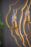 4 - Light Metal Chandelier, Hanging Light Fixture with Adjustable Chain for Kitchen Dining Room Foyer Entryway, Bulb Not Included