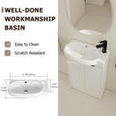 23" Freestanding Bathroom Vanity with Sink and Storage Rack