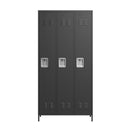 Storage Locker Cabinet With Locks For Employees, Home Gym Office School Garage - Black by HouseOfZazla