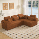Modern L-Shape Modular Sectional Sofa, Compressed Design by HouseOfZazla