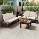 HDPE Outdoor Patio Sofa Set, 3-Piece Modern Conversation Set by HouseOfZazla