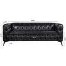 84.06 Inch Width Traditional Square Arm removable cushion 3 seater Sofa