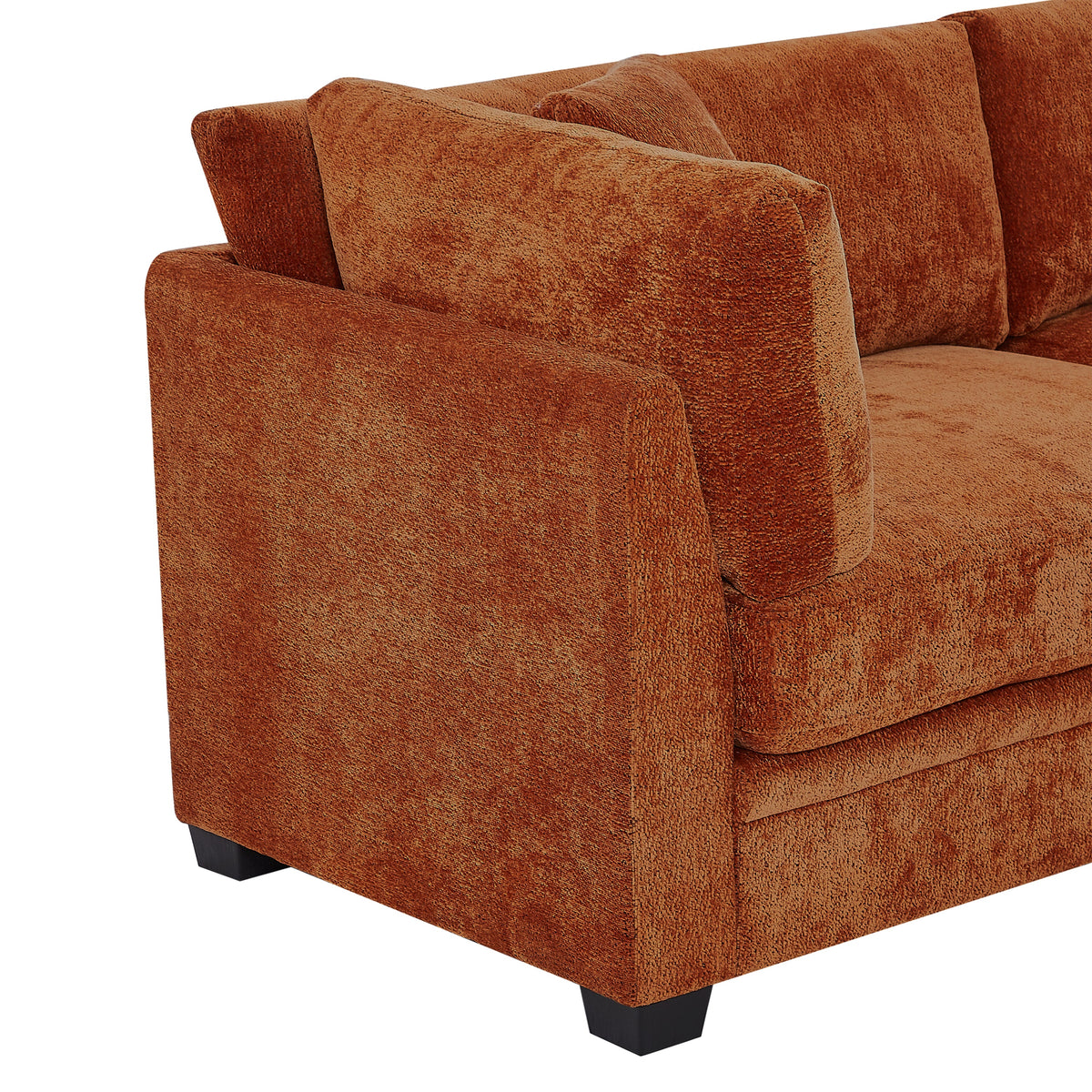 83.50" Modern Flared Arms Sofa (Caramel), photo 8 of 10
