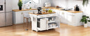 K&K 59.3" Kitchen Island with Storage & Rolling Cart by HouseOfZazla