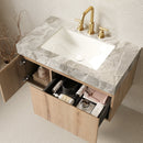 MURI 36" Bathroom Vanity & Sink, Floating Plywood Storage Cabinet with Drawer & Door by HouseOfZazla