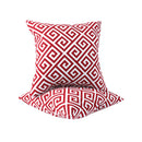 2 Pack Outdoor Throw Pillows - Waterproof & Fade-Resistant (18x18 Inch, Red) by HouseOfZazla