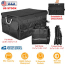 Car Trunk Organizer Collapsible Multi-Compartments Storage Cargo Box/ Cover Nonslip Bottom