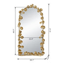 Full Length Arched Wall Mirror With en Leaf Accents Decorative Mirror For Living Room Bedroom - Gold by HouseOfZazla