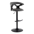 Gardenia - Contemporary Adjustable Barstool With Swivel With Rounded T Footrest (Set of 2) by HouseOfZazla