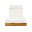 Modern Acacia Wood Outdoor Chaise Lounge by HouseOfZazla