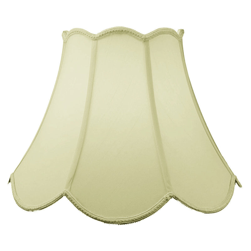 18"W x 13"H Scalloped Bell Lamp Shade Eggshell