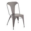 Austin - Industrial Dining Chair (Set of 2) - Matte Gray by HouseOfZazla