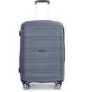 Hardshell Suitcase Spinner Wheels PP Luggage Sets Lightweight Durable Suitcase with TSA Lock,3-Piece Set (20/24/28), Gray
