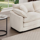 Modern 2 Seater With 4 Pillows, Upholstered Deep Seating Loveseat by HouseOfZazla