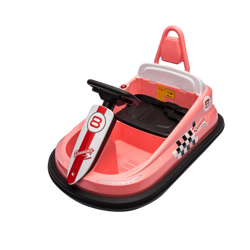 6V Kids Ride on Electric Go Kart Bumper Car W/Parents Remote Control,Three Speed Adjustable,LED Lights,Horn,Bluetooth,Player&360Spin,Vehicle body with Anti-collision padding for 18m+.