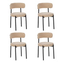 Medieval - Curved Back Kitchen Dining Chairs (Set of 4) - Beige by HouseOfZazla