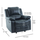 Charlotte - Gel Glider Recliner - Blue by Unique Piece Furniture