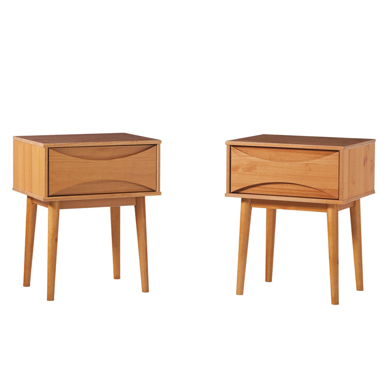 Atticus Solid Wood Mid-Century Modern Nightstand