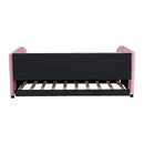 Upholstered Daybed With Ergonomic Design Backrest by HouseOfZazla