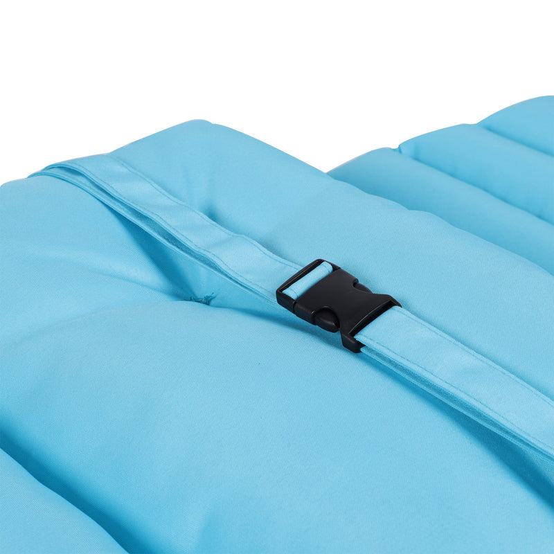 2PCS Set Outdoor Lounge Chair Cushion Replacement Patio Funiture Seat Cushion Chaise Lounge Cushion-SKY BLUE