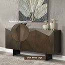 Malika - Ceramic Top Server - Copper Cross Brushed by Unique Piece Furniture