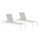 Outdoor Patio Chaise Lounge with 5 Reclining Positions