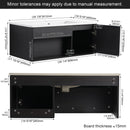 Wall Mounted Floating Bathroom Vanity With Open Shelf & Soft Close Door
