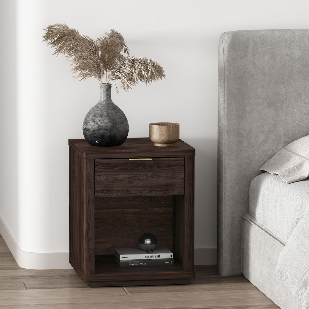Evelyn - Nightstand With 1 Drawer And Open Shelf, photo 23 of 24