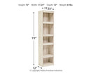 Bellaby - Pier - 4 Shelves - Whitewash