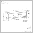 Draper - Handcrafted Mid Century Low TV Media Stand