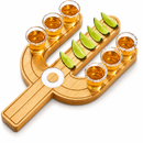 Cactus Tequila Tray & Shot Glasses Set - Tequila Gifts & Mexican Gifts