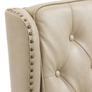 Modern Accent Chair Lounge Chair with Sturdy Wood Legs in Camel PU Leather