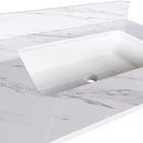 Bianco Carrara Venato Marble Vanity Top With Pre Drilled Faucet Hole And Undermount Sink by HouseOfZazla