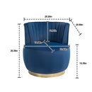 360 Degree Swivel Cuddle Barrel Accent Sofa Chairs, Round Armchairs with Wide Upholstered, Fluffy Velvet Fabric Chair for Living Room, Bedroom, Office, Waiting Rooms