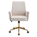 Ergonomic Mid-Back Office Chair With Gold Base by HouseOfZazla