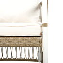 TOPMAX Modern 5-Piece Patio Extendable Wooden Dining Table Set, 12inch Butterfly Leaf Foldable Round Kitchen Table Set with 4 Rattan Arm Chairs for Backyard,Balcony, Garden, Poolside, Natural