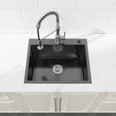 Stainless Steel Kitchen Sink, 23"x19" Single Bowl, Undermount Handmade Sink by HouseOfZazla