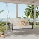 Outdoor Swing Sofa With Soft Cushions For Patio - Beige