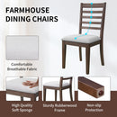 Extendable Dining Set, Farmhouse Extendable Table With Upholstered Chairs by HouseOfZazla