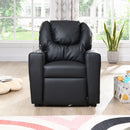 Sally Deluxe Kids Recliner Chair With Cup Holder - Black by HouseOfZazla