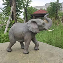 20'' Tall Resin Elephant Statue with Raised Trunk by HouseOfZazla