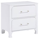 Helena - 2 Drawer Nightstand With Soft Curves - White by HouseOfZazla