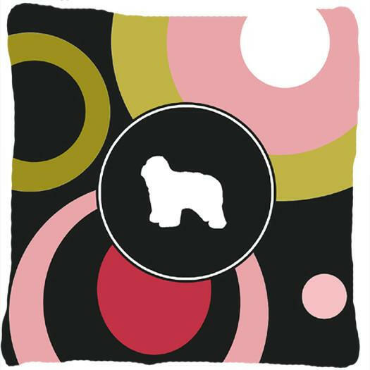 Polish Lowland Sheepdog Decorative   Canvas Fabric Pillow