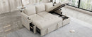 83.5" L-Shaped Sofa Couch Convertible Sofa Bed