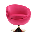 360 Degree Swivel Cuddle Barrel Accent Chairs, Round Armchairs with Wide Upholstered, Fluffy Fabric Chair for Living Room, Bedroom, Office, Waiting Rooms