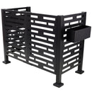 4x2 Ft Metal Air Conditioner Fence with Planter Boxes by HouseOfZazla